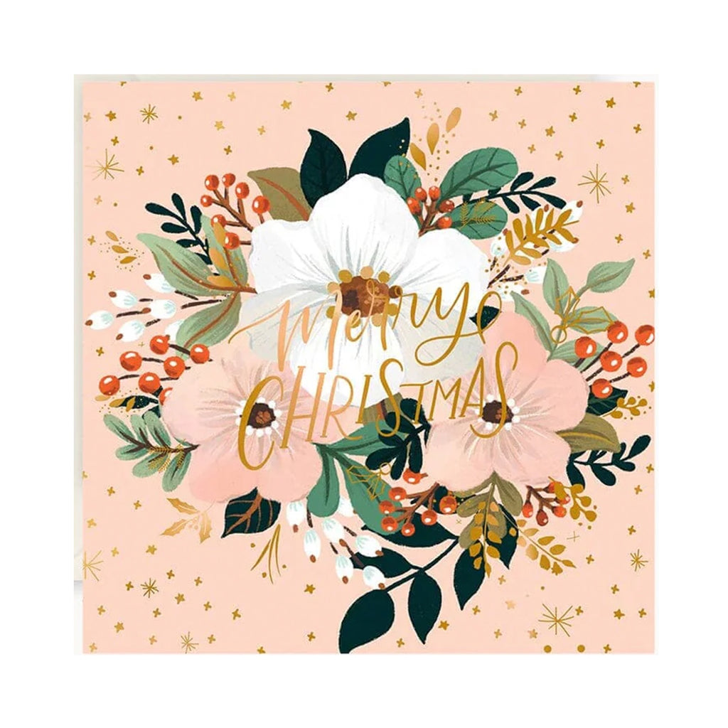 Card Small 'Merry Christmas' Pink