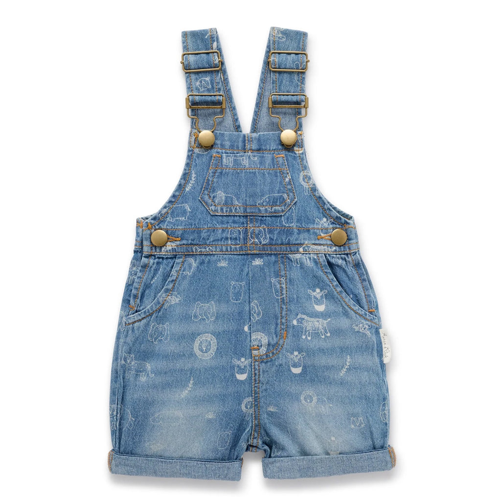 Baby Mid Denim Safari Overalls