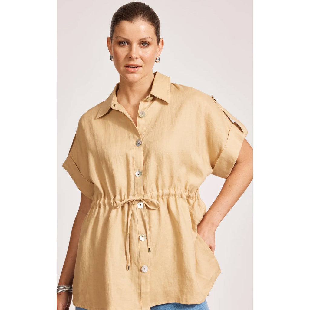 Top Miramar Tie Shirt OS - Camel