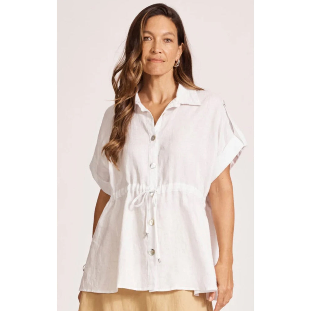 Top Miramar Tie Shirt OS - White