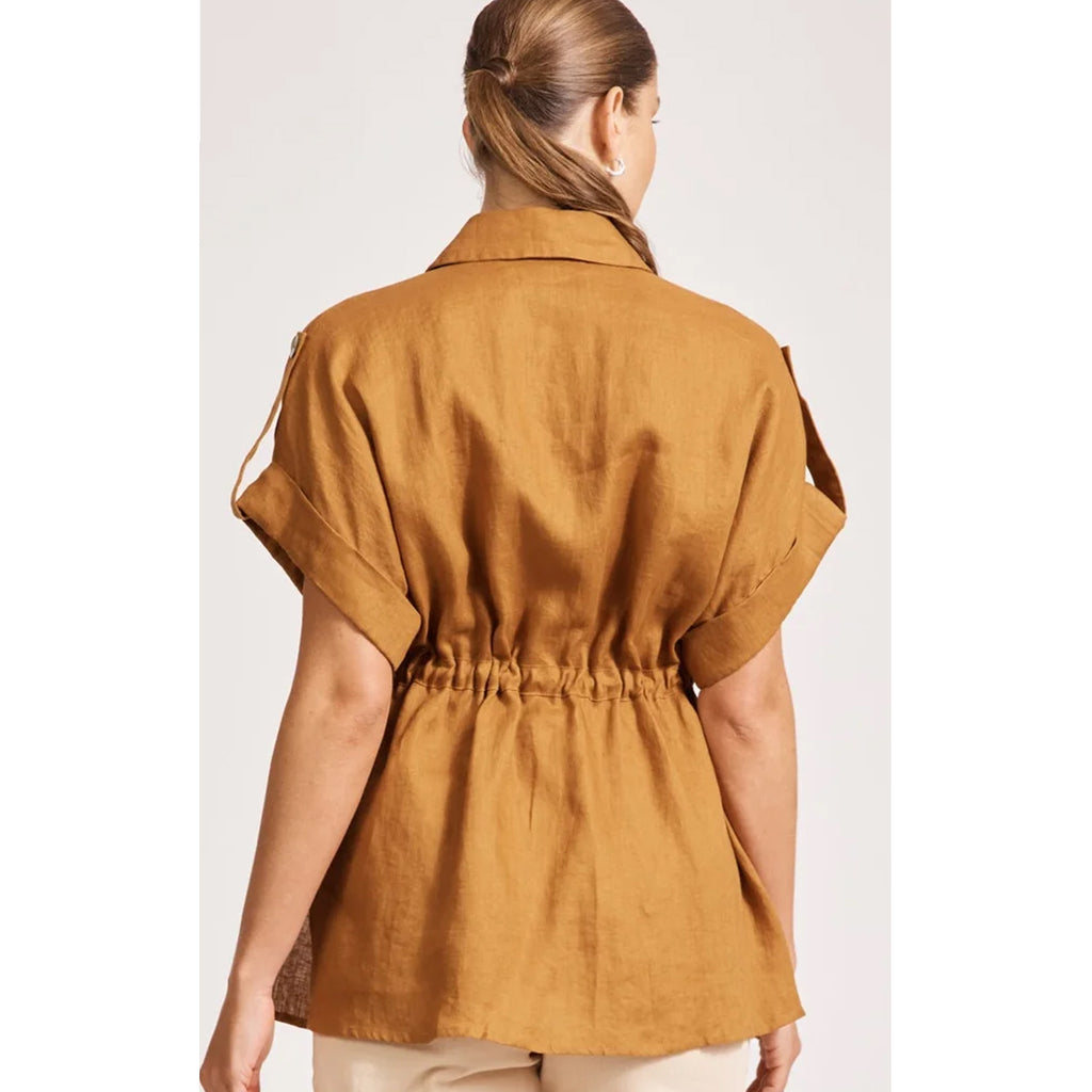 Top Miramar Tie Shirt OS - Caramel