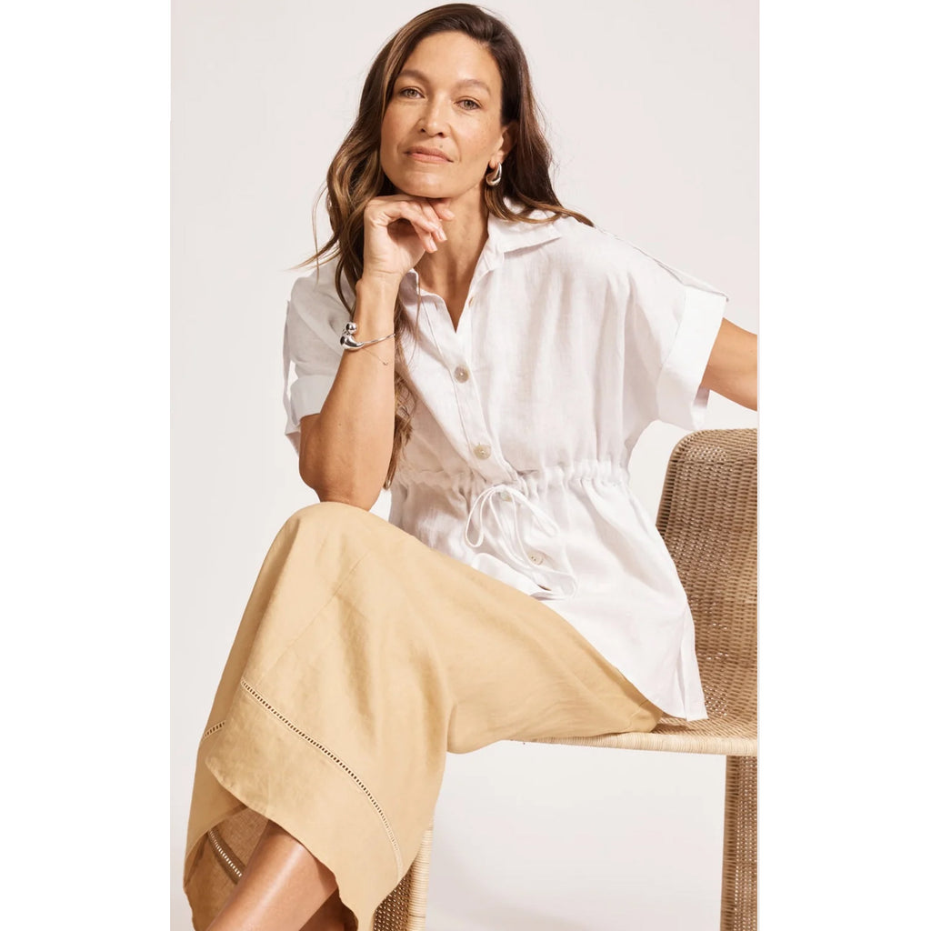 Top Miramar Tie Shirt OS - White