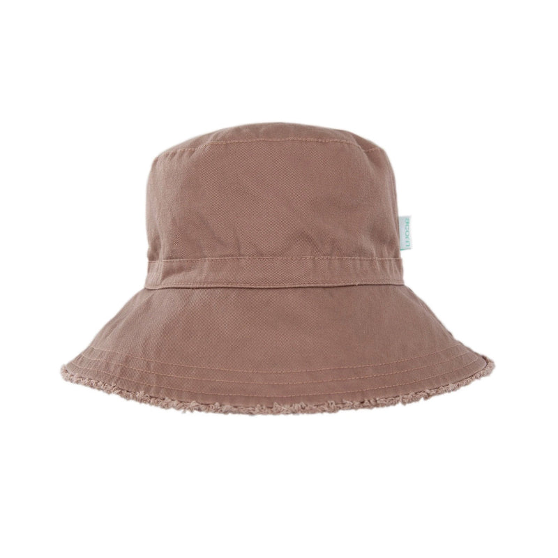 Hat Frayed Bucket - Mocha