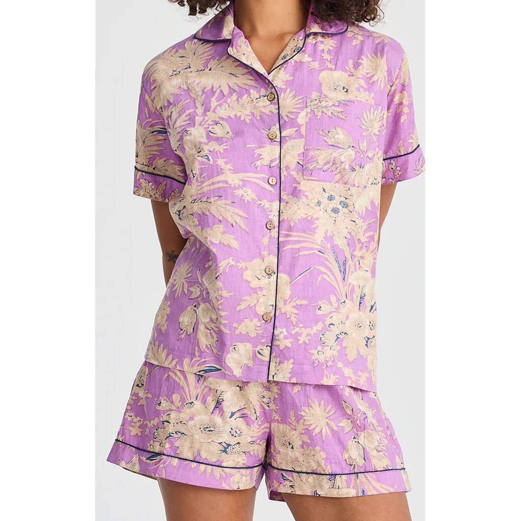 Pyjama Set Namaste - Purple Haveli Print
