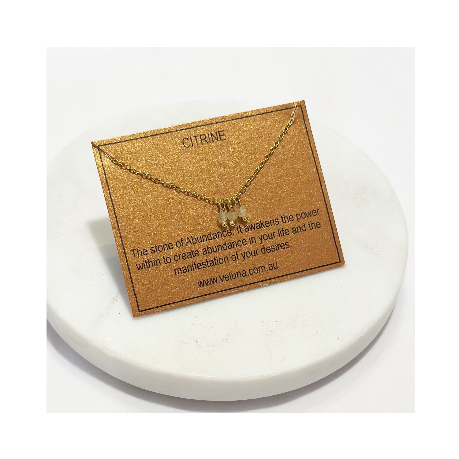 Necklace Golden Age Birthstone November - Citrine