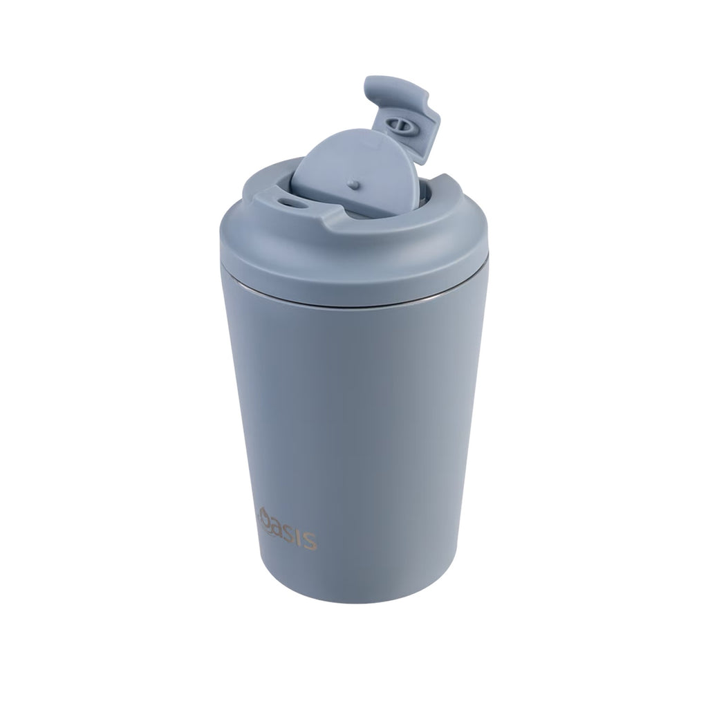 Coffee Cup Ceramic Lined SS - Hazy Blue