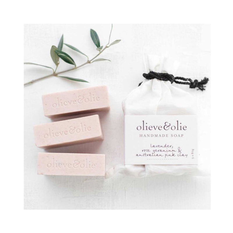 Soap Handmade - Lavender, Rose Geranium & Pink Clay