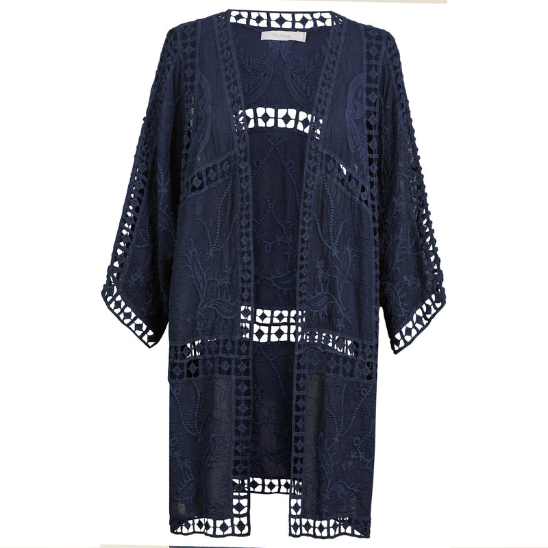 Kimono Oline Lace OS  - Navy