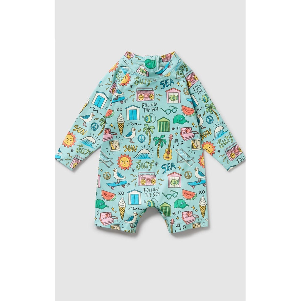 Baby Boyleg Swimsuit - Sun Surf & Sea