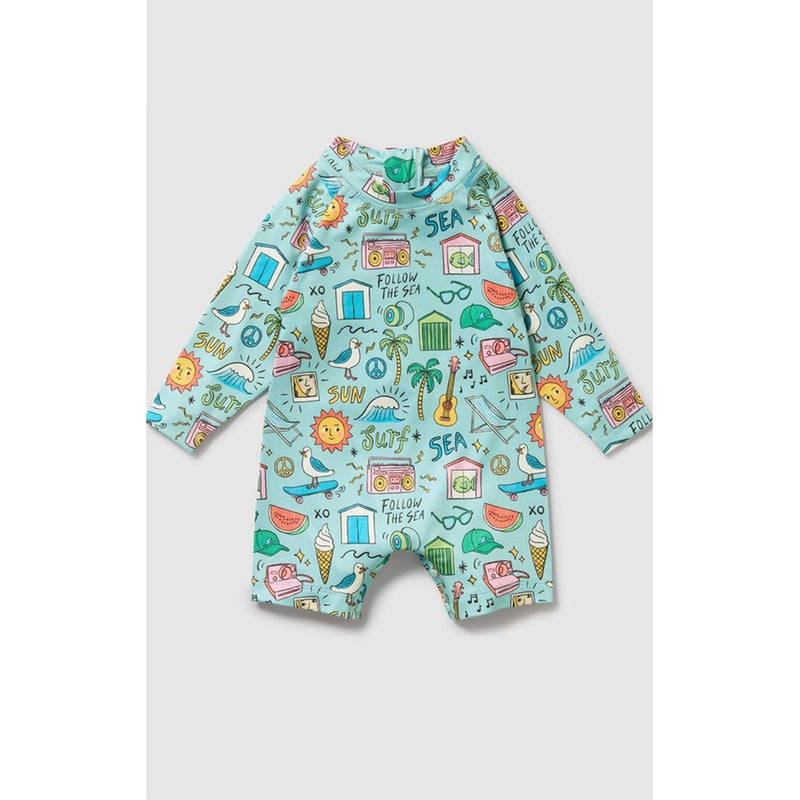 Baby Boyleg Swimsuit - Sun Surf & Sea