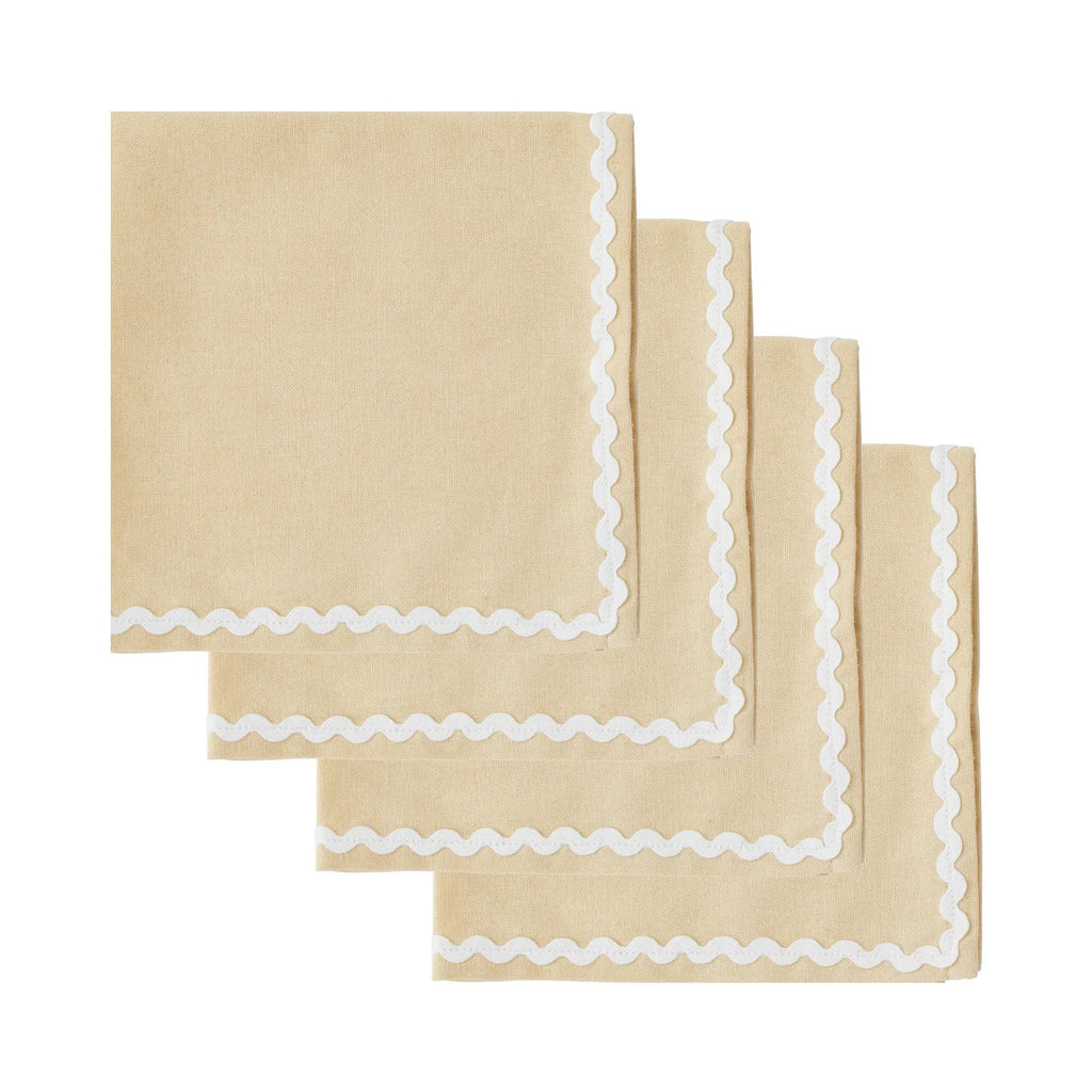 Napkin Set 4 Orla - Butter/Ivory
