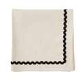 Napkins Set 4 Orla - Ivory/Black