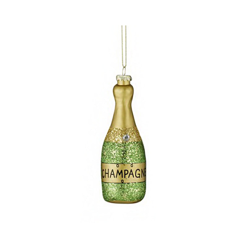 Ornament Bubbles Champagne Bottle Glass