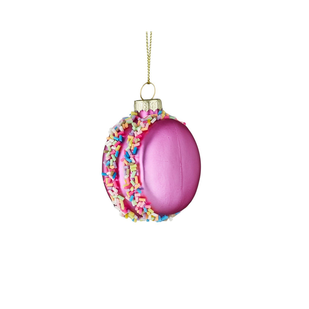 Ornament Macaron Glass - DK Pink