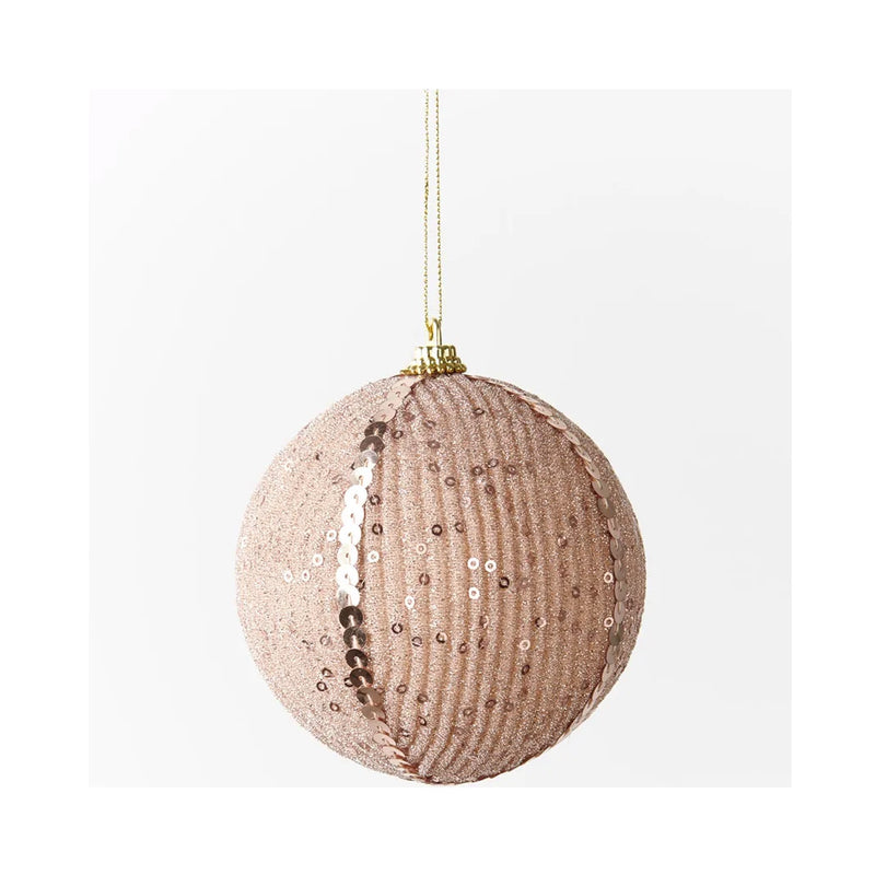 Ornament Sequin Ball - Rose Gold