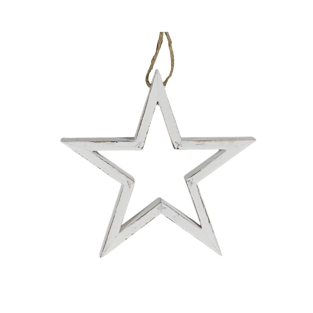 Ornament Star Deco Wood 25cm - Natural