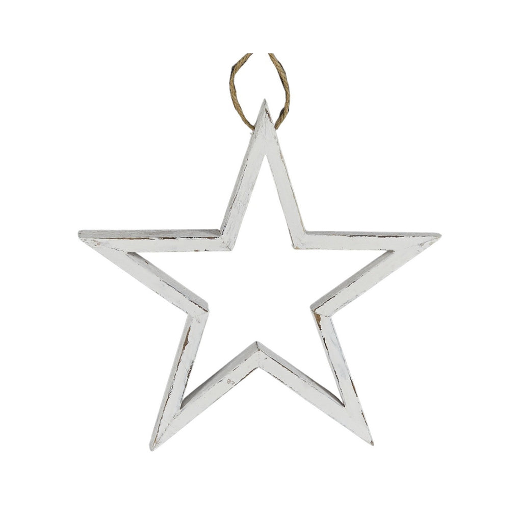 Ornament Star Deco Wood 30cm - Natural