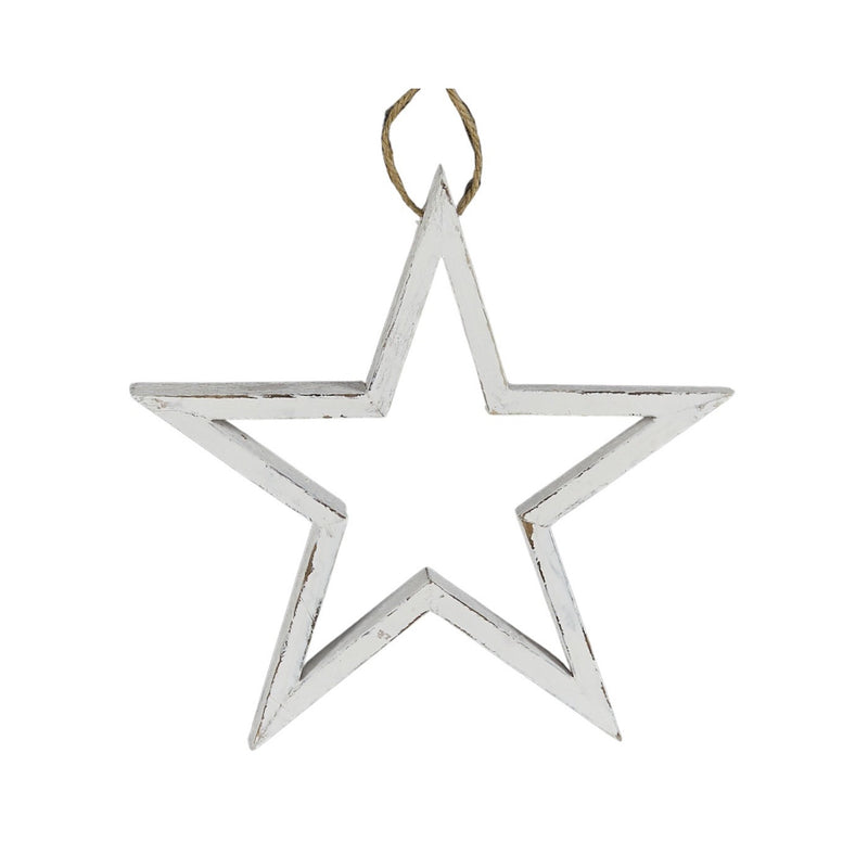 Ornament Star Deco Wood 30cm - Natural