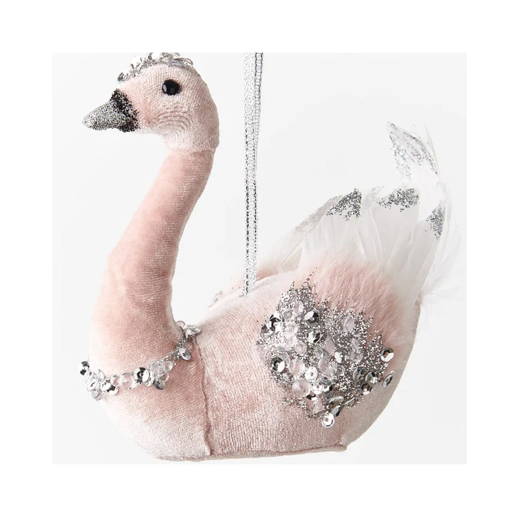 Ornament Swan - Pink Silver