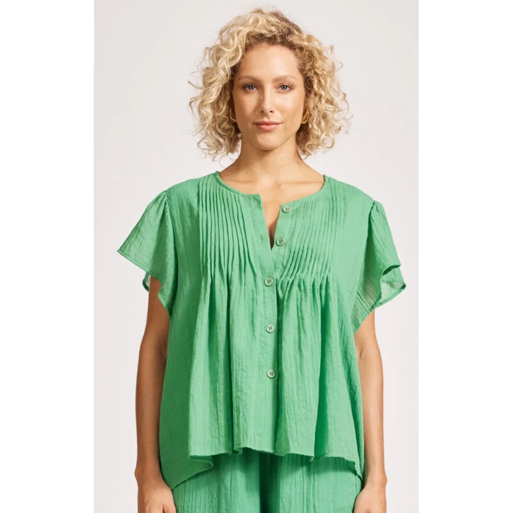 Top Orsula Button - Jade