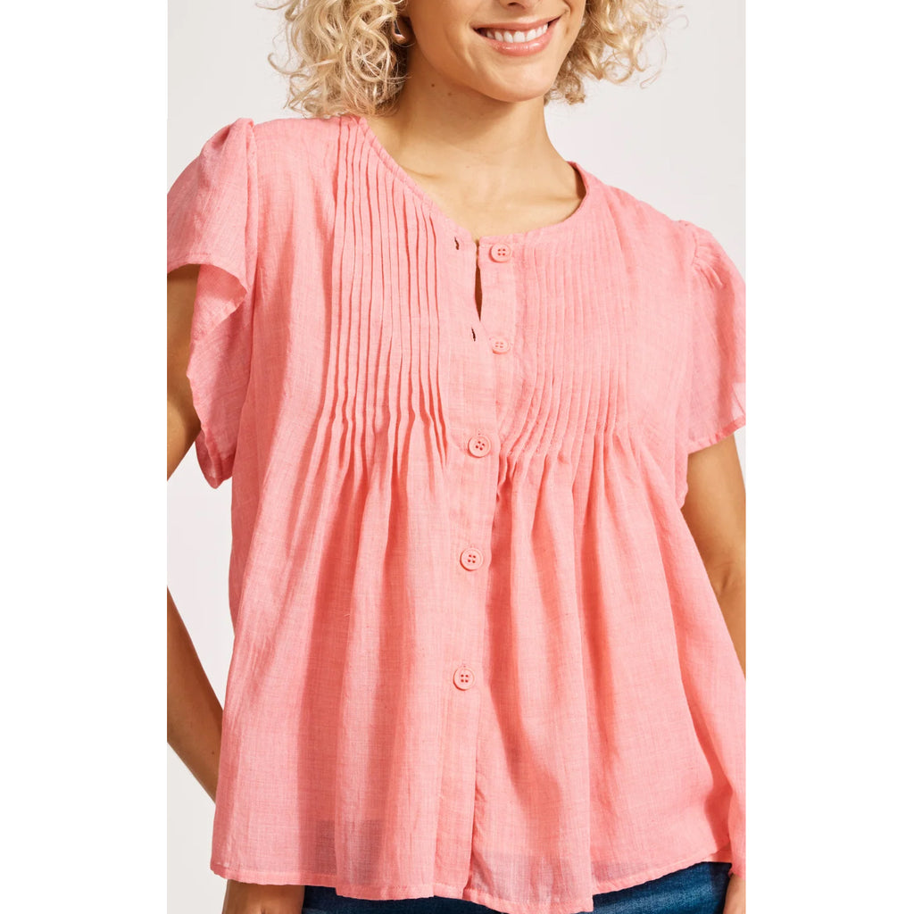 Top Orsula Button - Cameo