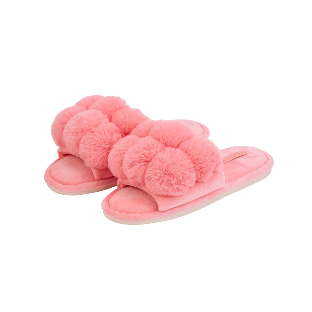 Slippers Luxe Pom Pom - Coral Pink