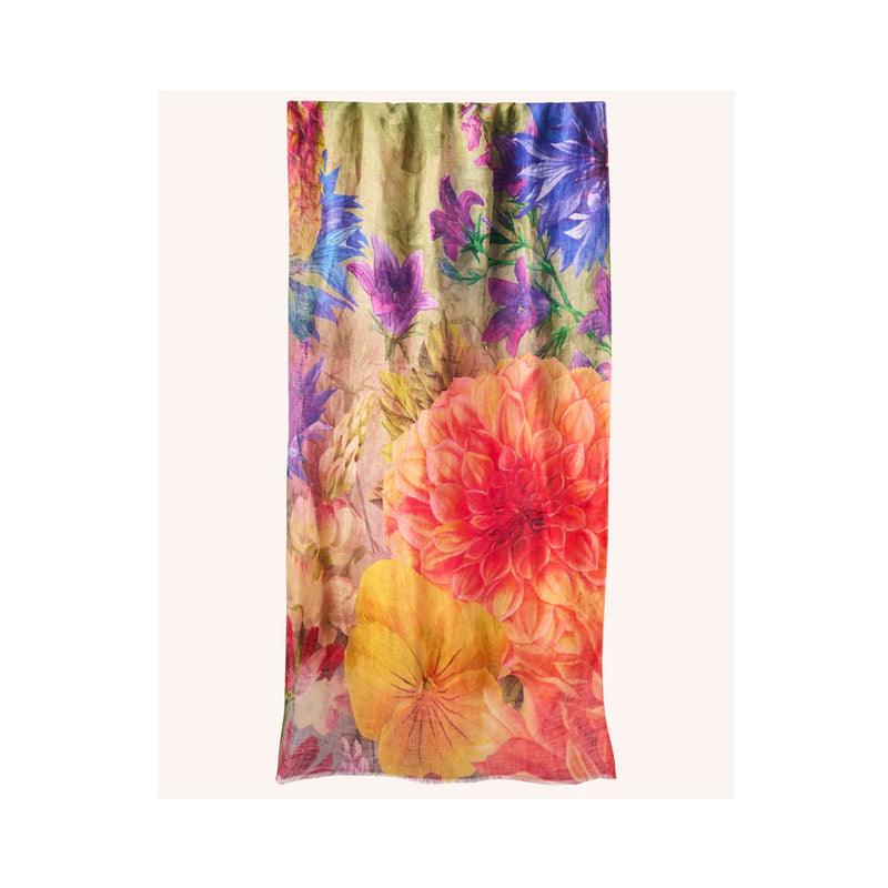 Scarf Linen Bountiful Blooms