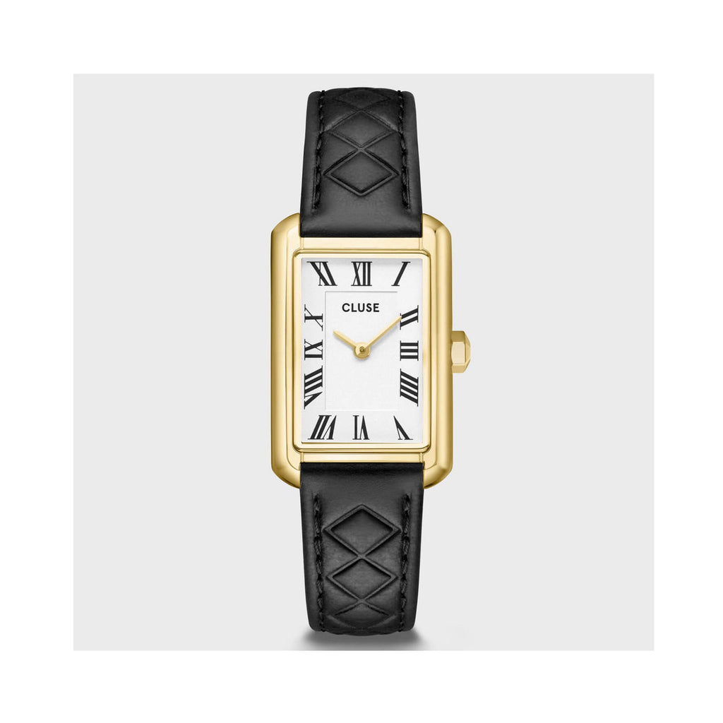 Watch - Belisenna Quilted Leather - Gold / Black