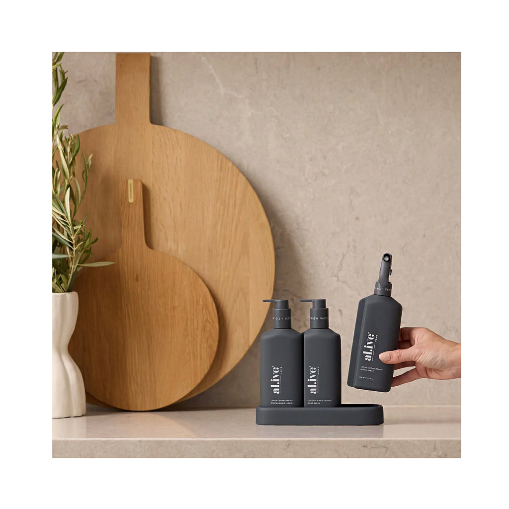 Kitchen Trio Dishwashing Liquid, Hand Wash & Bench Spray - Blue