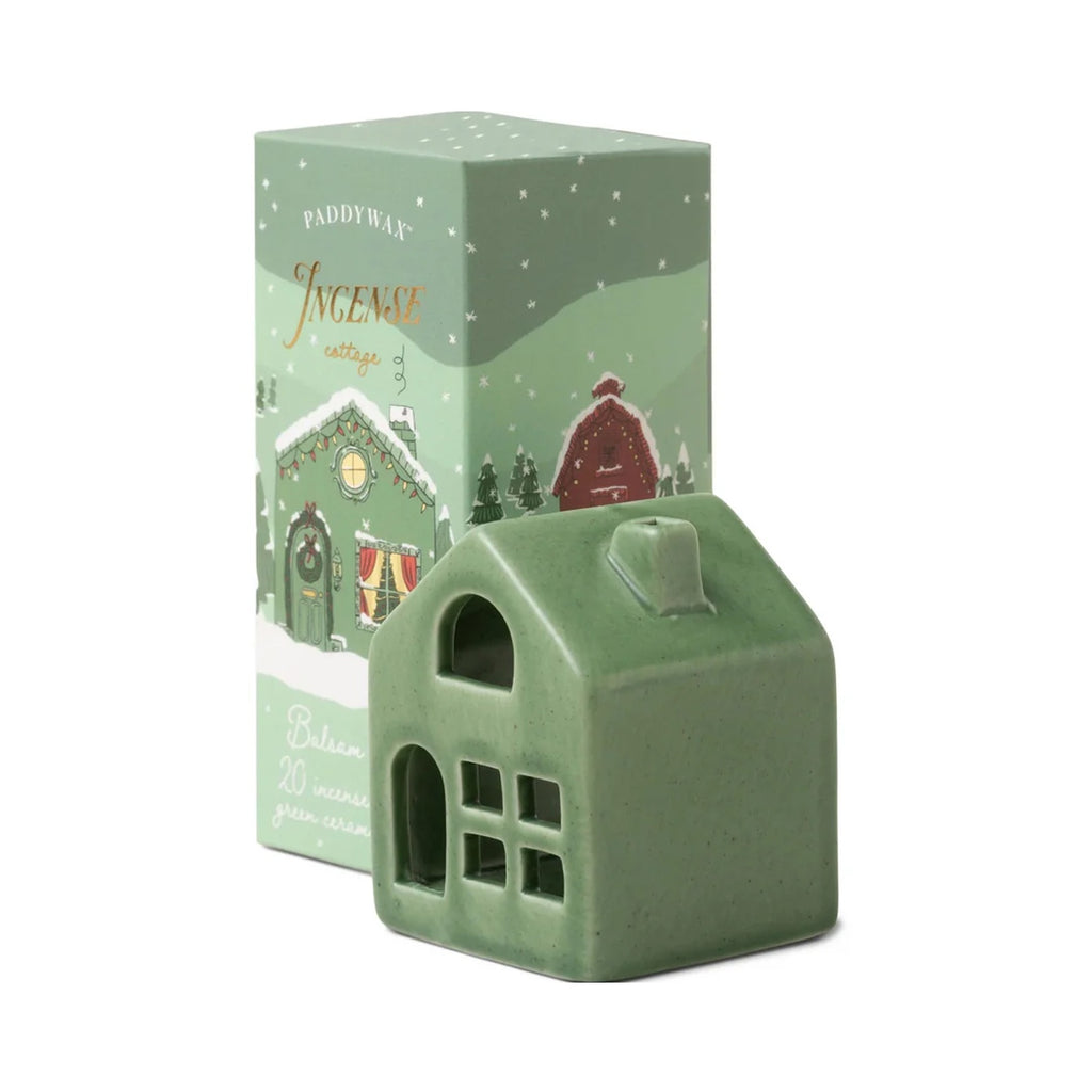 Incense Cones & Green Ceramic Cottage