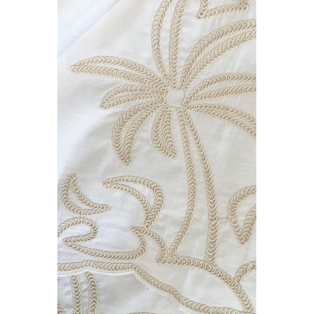 Pant Palm Embroidery - White
