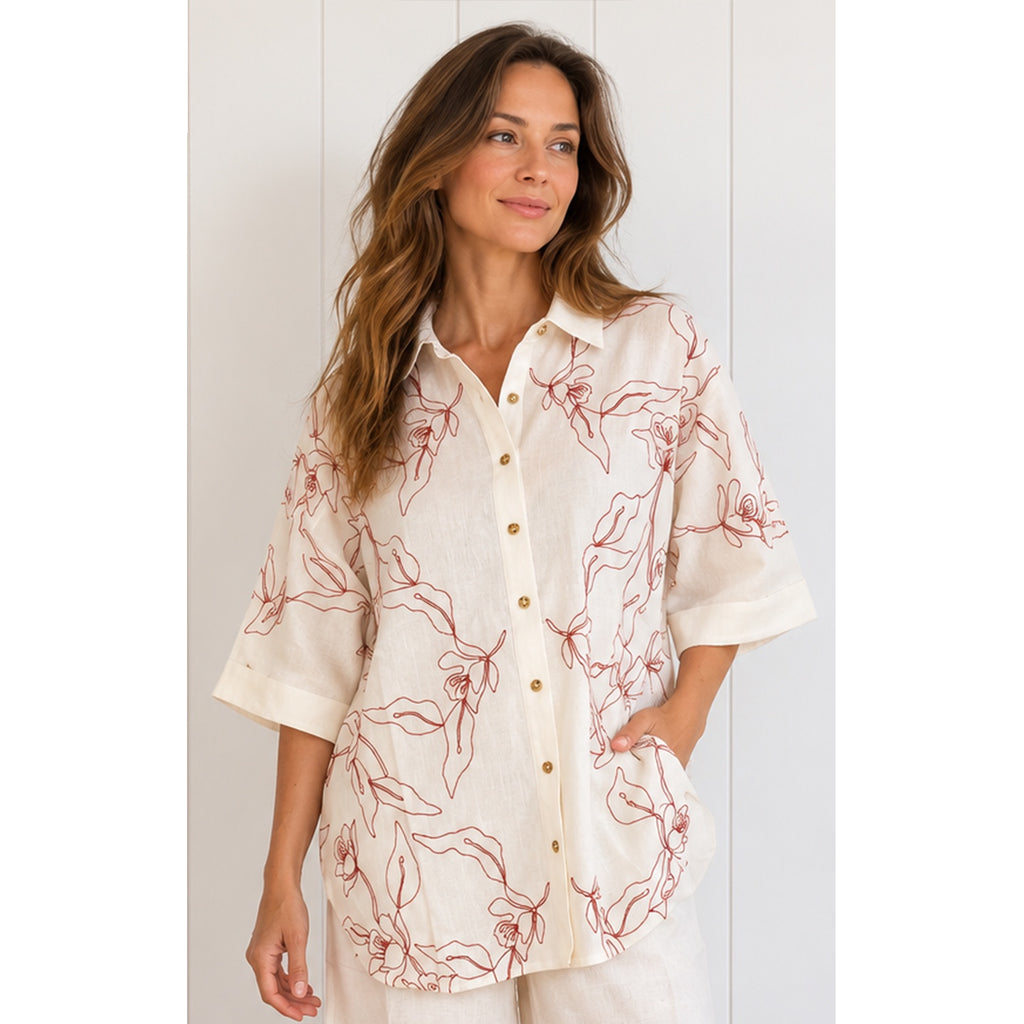 Shirt Paloma Embroidery - Off White