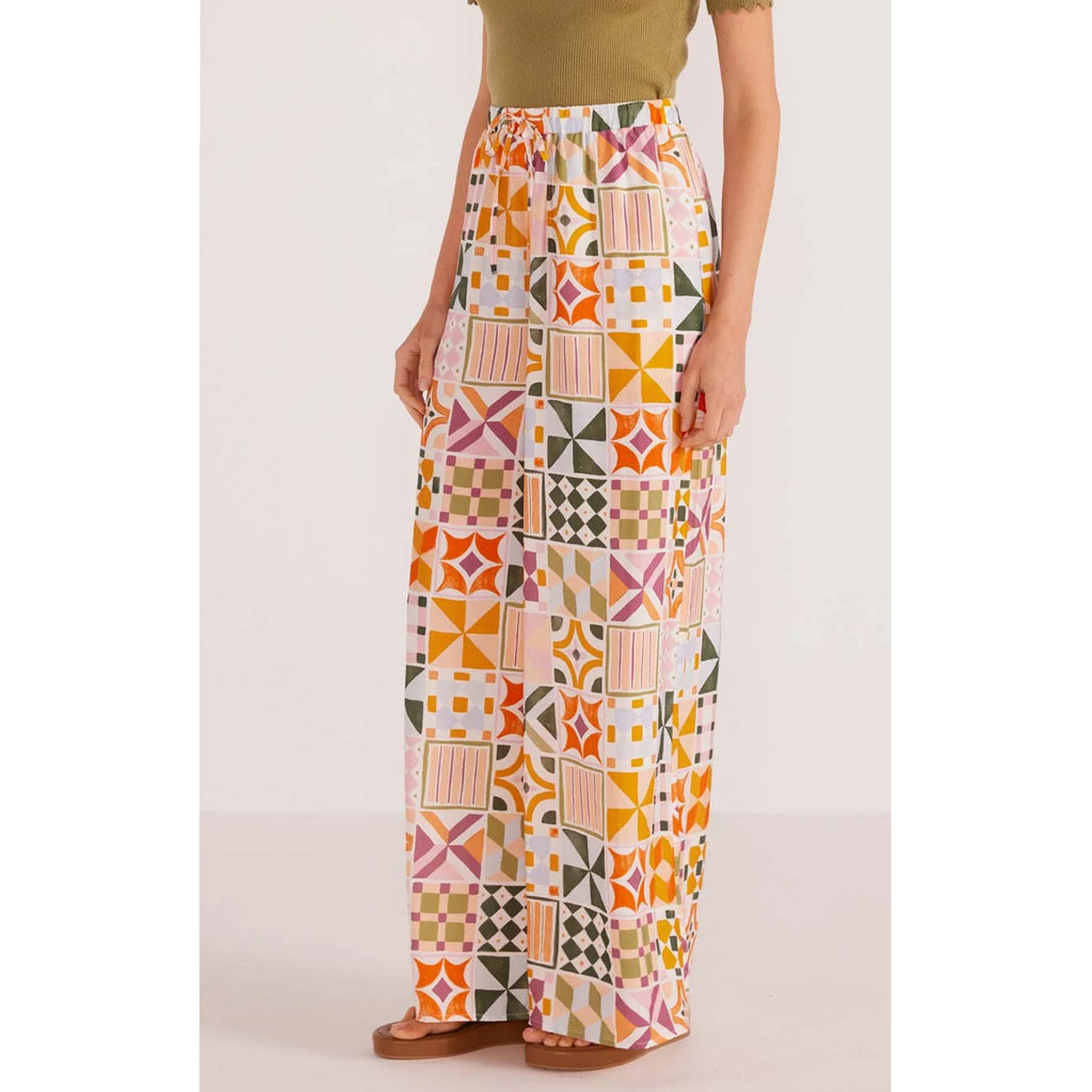 Pant Louisa Wide Leg - Mosaic Geo