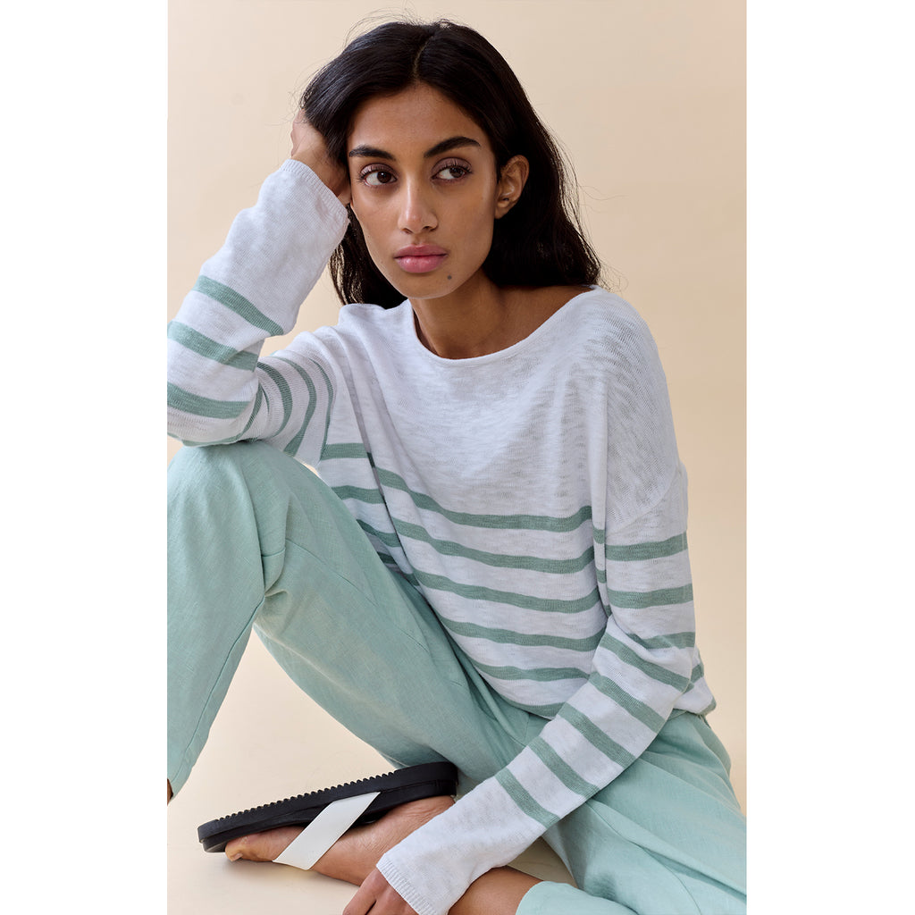 Pant Luxe Linen Duck Egg