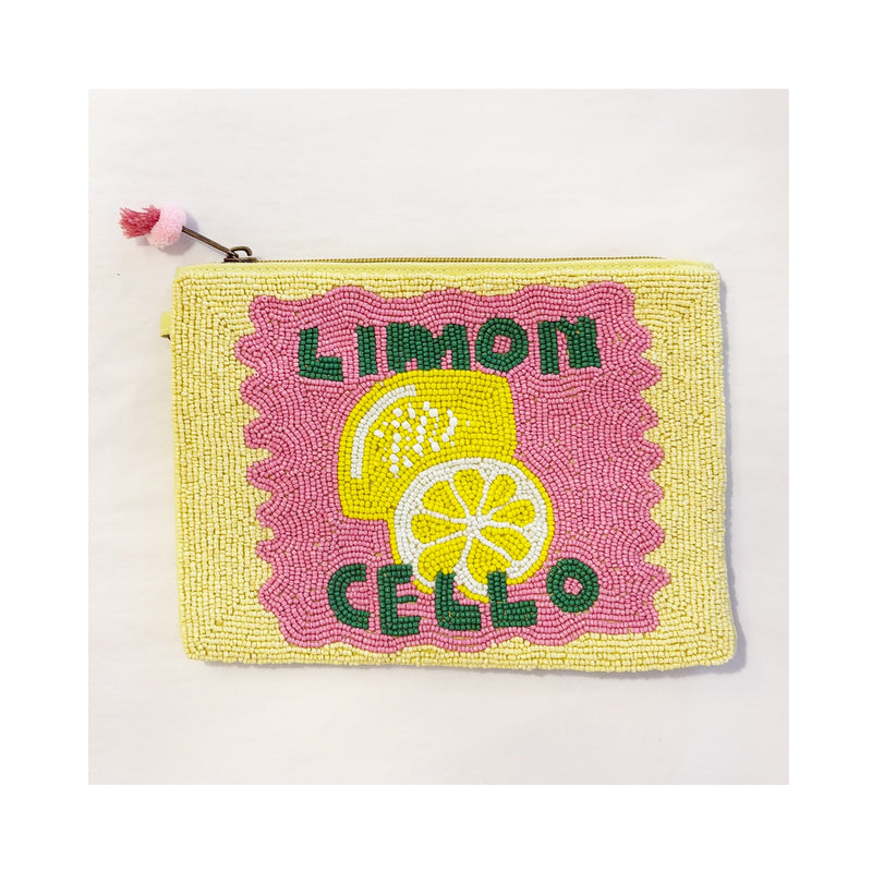 Pouch Beaded Limon Cello