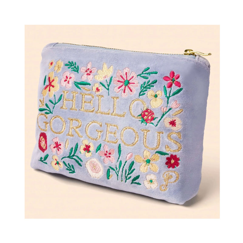 Pouch Velvet Hello Gorgeous - Denim