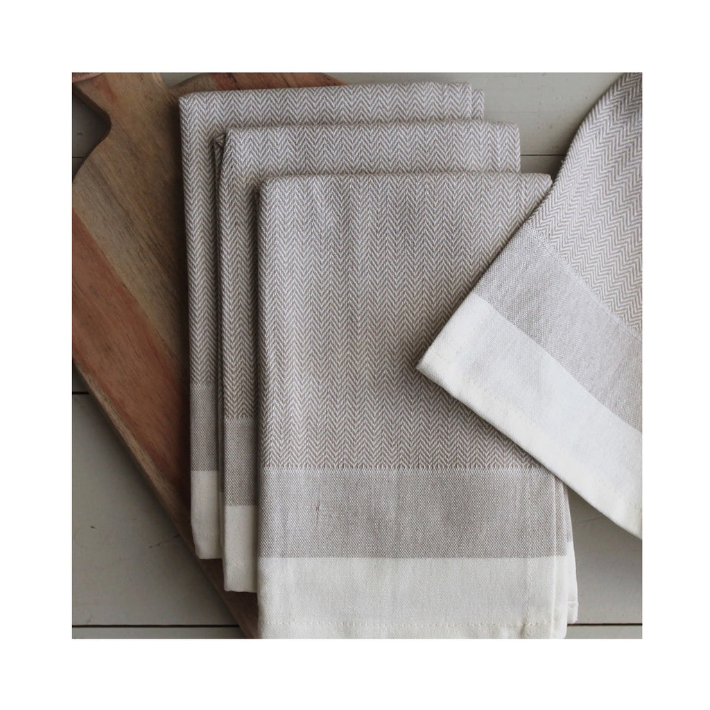 Napkin Herringbone Pack 4 - Taupe