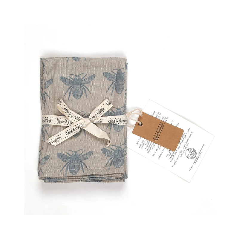 Napkin Honey Bee Pack 4 - Blue Haze