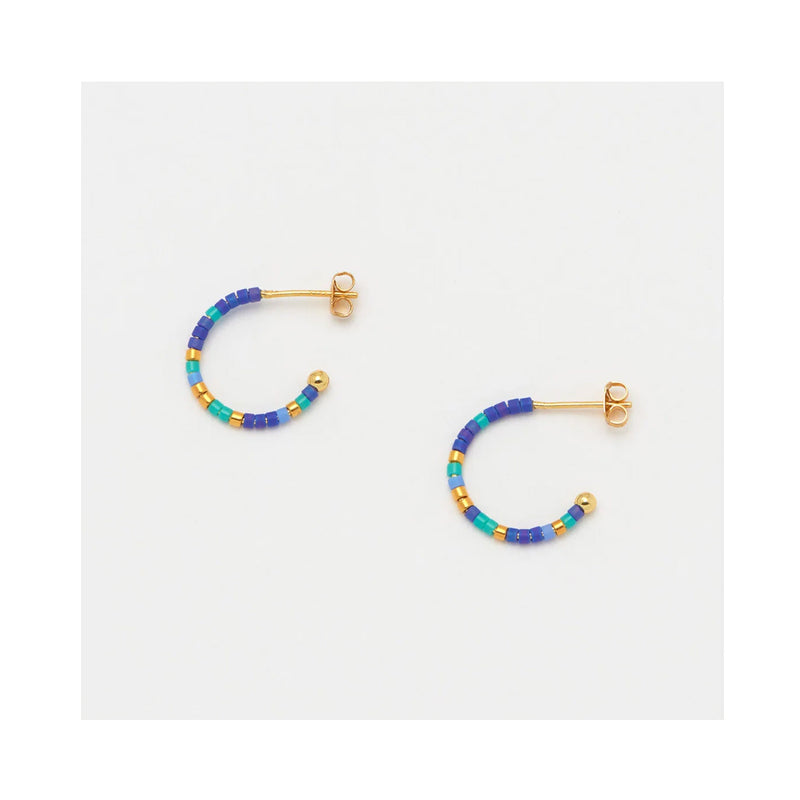 Earrings Hoop Rainbow Gold Plated