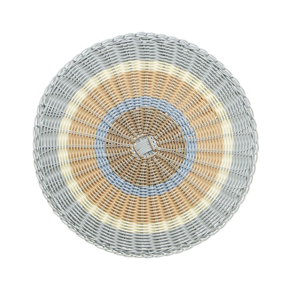 Placemat Ravello Woven  38cm - Natural & Bluex