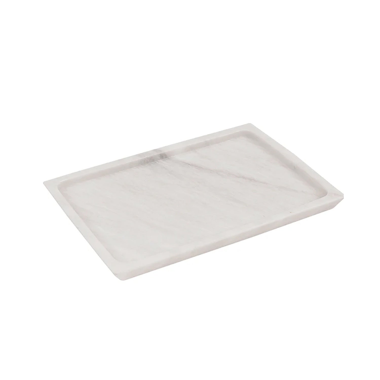 Tray Marble Rectangle - White