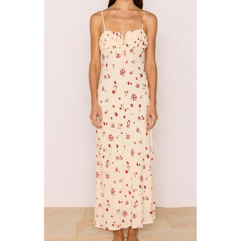Dress Clemence Bias Midi - Cream Floral