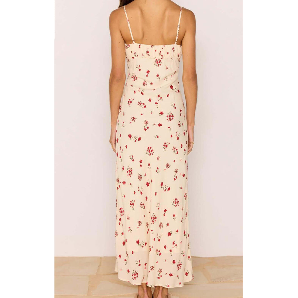 Dress Clemence Bias Midi - Cream Floral