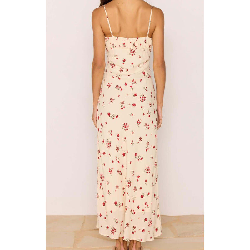 Dress Clemence Bias Midi - Cream Floral
