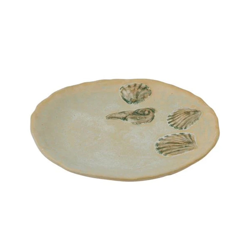 Plate  Riva Round 14cm - Ivory &Green