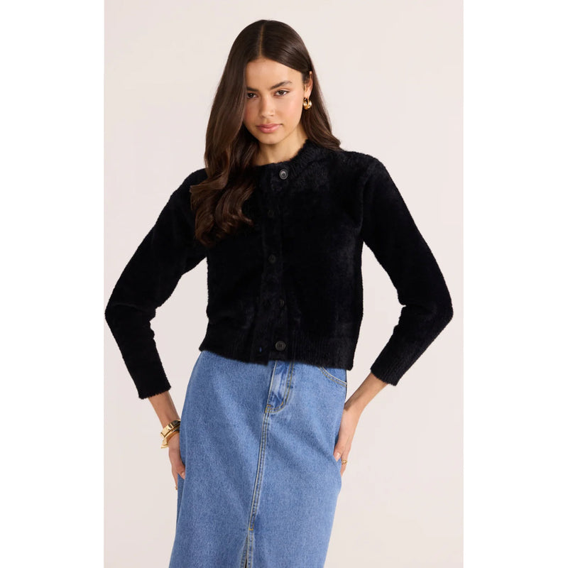 Knit Rowan Fluffy Cardi - Black
