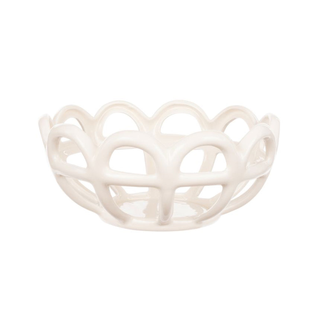 Bowl Rye Stoneware Round Woven Basket