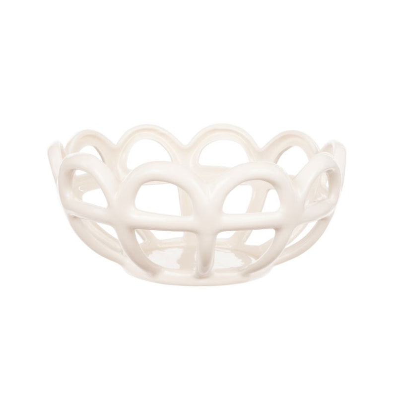 Bowl Rye Stoneware Round Woven Basket