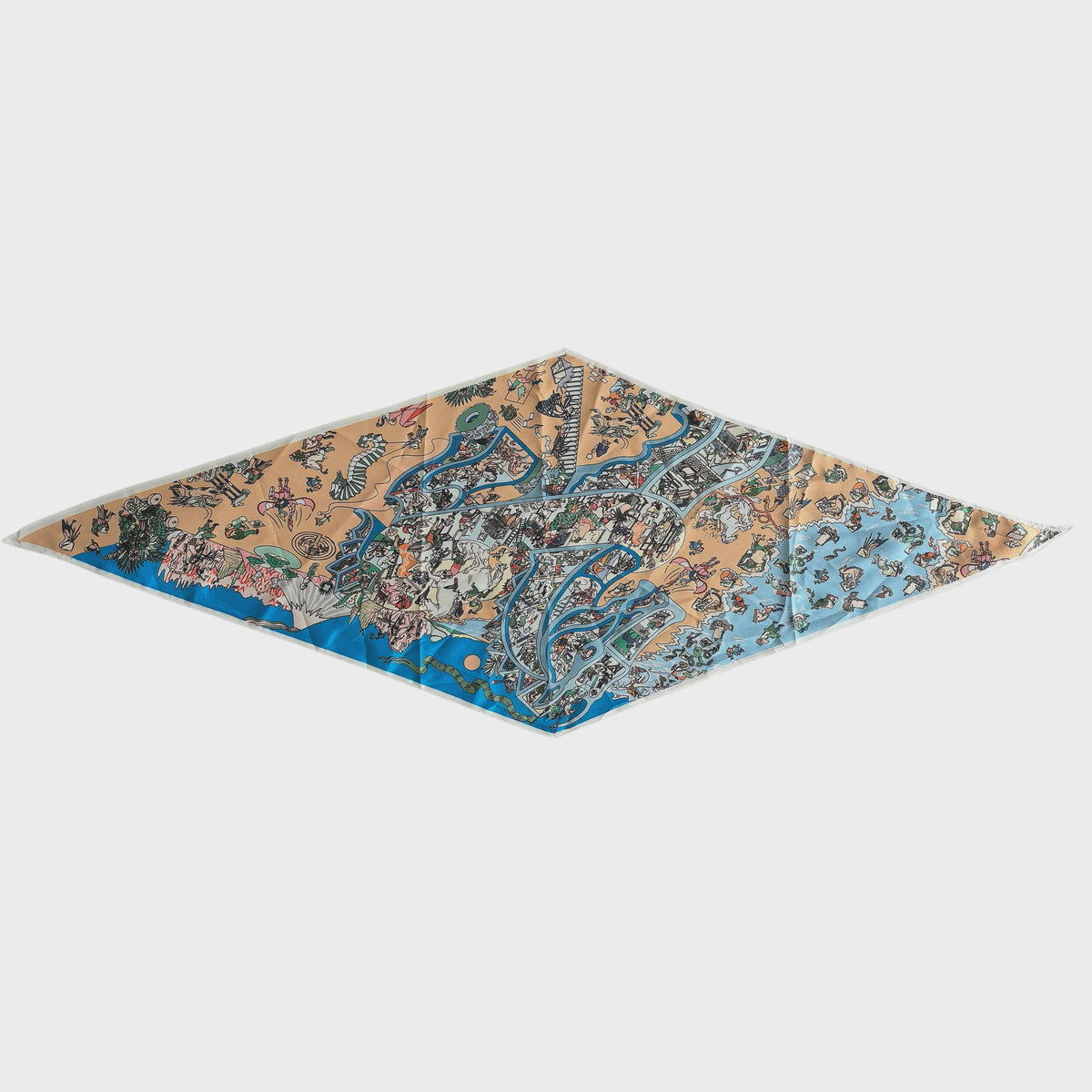 Scarf Satin - Blue