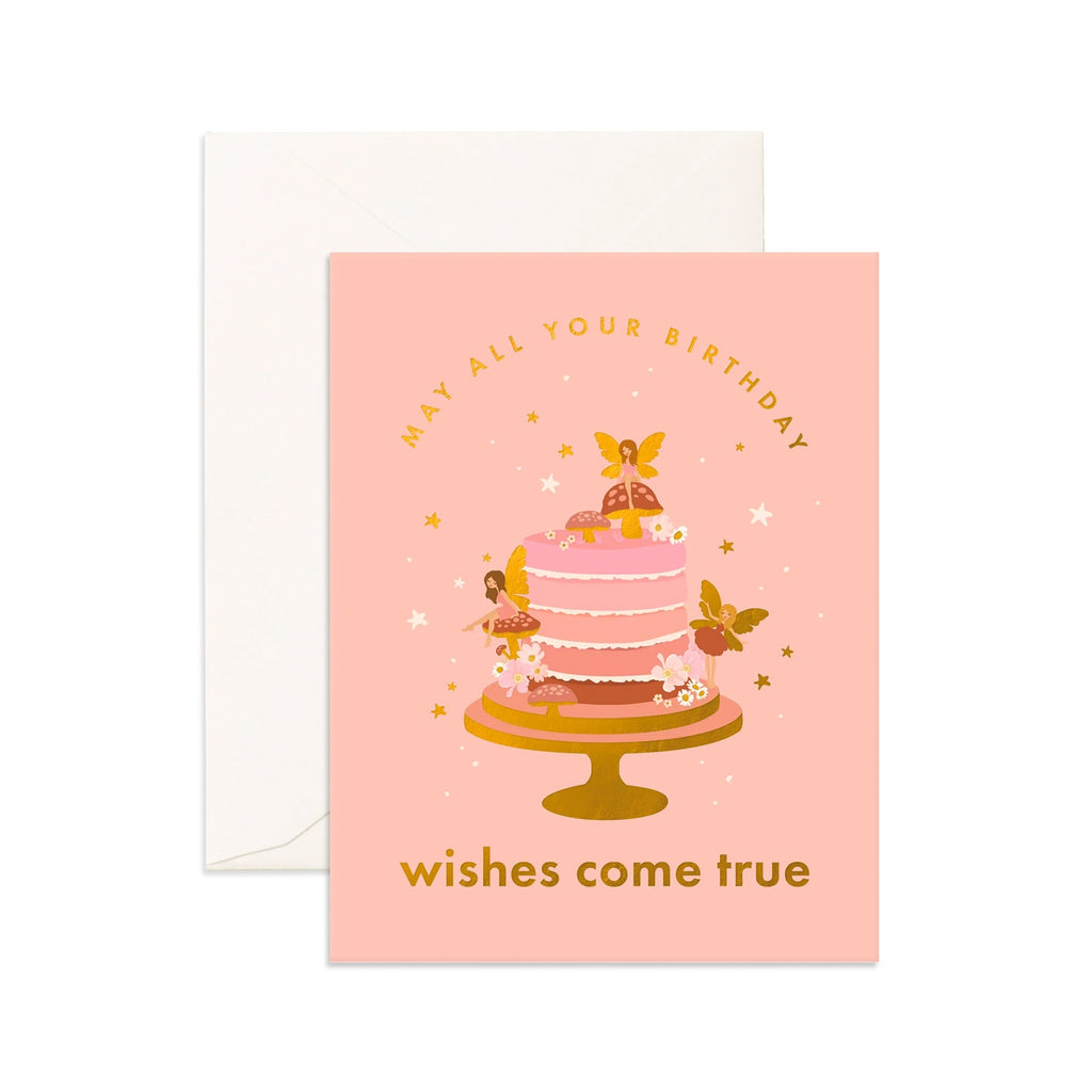 Card Birthday Cake Fairies Greeting